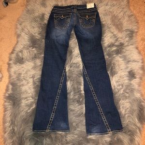 True Religion Joey Big T twisted hem jeans size 28